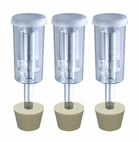 Picture of 3ct. - 3 Piece Airlock with #6.5 Stopper - Set of 3 (Cylinder Airlock)