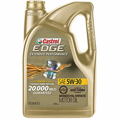 Picture of Castrol 1597B1 Edge Extended Performance 5W-30 Advanced Full Synthetic Motor Oil, 5 Quart