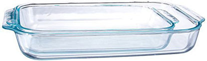 Picture of Pyrex Basics Clear Oblong Glass Baking Dishes, 2 Piece Value Plus Pack Set
