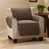 Picture of Collections Etc Reversible Quilted Furniture Protector Cover, Chocolate/Tan, Recliner