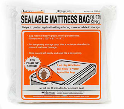 Picture of U-Haul Sealable Mattress Bag - Moving and Storage Protection for Mattress or Box Spring - 3 Mil (Queen or King Size Mattress) - 100 x 91 x 14