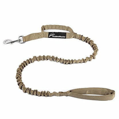 Picture of OutdoorMaster Bungee Dog Leash, Improved Dog Safety & Comfort (Tan)