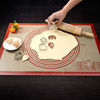 Picture of Non-slip Silicone Pastry Mat Extra Large with Measurements 28''By 20'' for Silicone Baking Mat, Counter Mat, Dough Rolling Mat,Oven Liner,Fondant/Pie Crust Mat By Folksy Super Kitchen (2028, red)