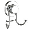 Picture of HOME SO Towel Hook with Suction Cup Holder - Bathroom Shower Kitchen Removable Hooks Hanger for Bath robe, Towels, Coat, Loofah - Stainless Steel, Chrome