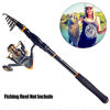 Picture of Sougayilang Graphite Carbon Fiber Portable Spinning Telescopic Fishing Rod for Boat Saltwater and Freshwater,1.8M/5.91Ft