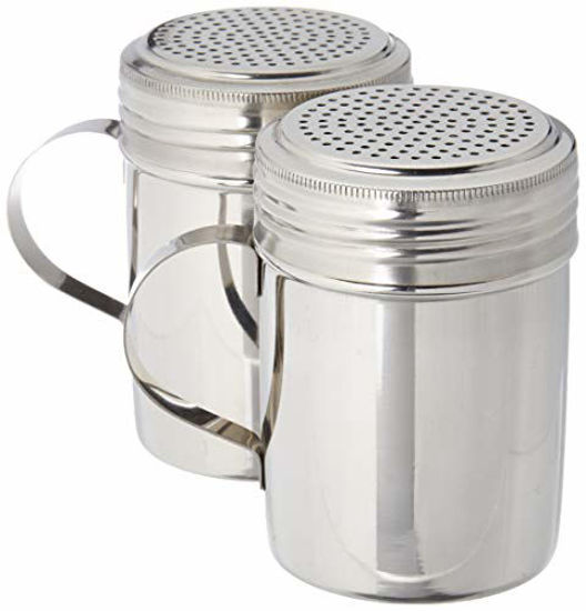 Picture of Great Credentials Stainless Steel Versatile Dredge Shaker, Salt, Sugar, Shakers 10 Oz. Each Set of 2