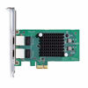 Picture of 1.25G Gigabit Ethernet Converged Network Adapter (NIC) for Intel 82576 Chip, Dual RJ45 Copper Ports, PCI Express 2.0 X1, Compare to Intel E1G42ET