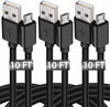 Picture of Micro USB Cable, 10FT[3 Pack] Extra Long Durable Charging Cord, Quick Charger Cable for Android, Samsung Galaxy S7 S6 Edge, Moto, PS4, Xbox, MP3, Camera, Echo Dot, Other Device(Black)