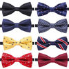 Picture of AUSKY 8 PACKS Elegant Adjustable Pre-tied bow ties for Men Boys in Mixed Color