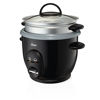 Picture of Oster Titanium Infused DuraCeramic 6-Cup Rice & Grain Cooker with Steam Tray, Silver/Black (CKSTRC61K-TECO)