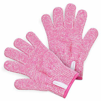 Picture of TruChef Kids Cut Resistant Gloves (Ages 8-12) - Maximum Kids Cooking Protection. Safe Hands from Real Kitchen Knives and Tools. Perfect for Oyster Shucking and Whittling.