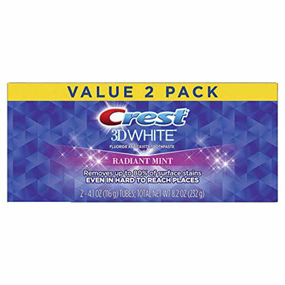 Picture of Crest 3D White, Whitening Toothpaste Radiant Mint, 4.1 oz, Pack of 2