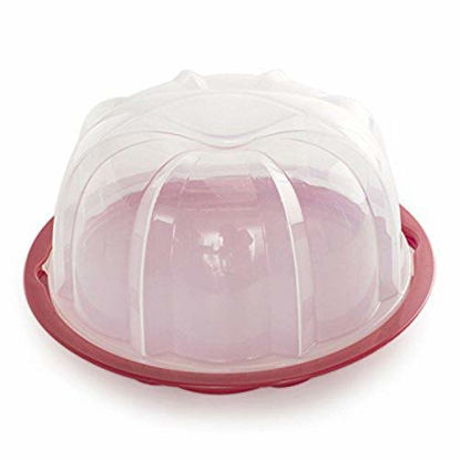 Picture of Nordic Ware Bundt Cake Keeper, Plastic, 13 in L X 12 in W X 7 in H, Red