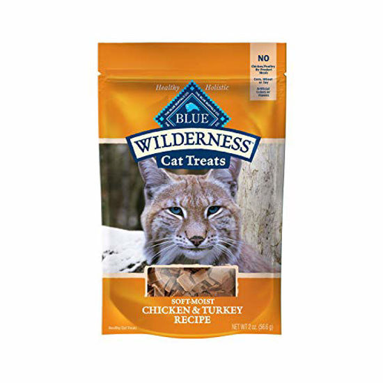 Picture of Blue Buffalo Wilderness Grain Free Soft-Moist Cat Treats, Chicken & Turkey 2-oz bag