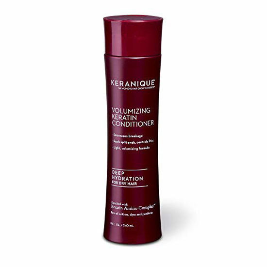 Picture of Keranique Keratin Conditioner Deep Hydration for Hair Growth and Thinning Hair | Keratin Amino Complex, Free of Sulfates, Dyes and Parabens, Volumizing, 8 Fl.Oz