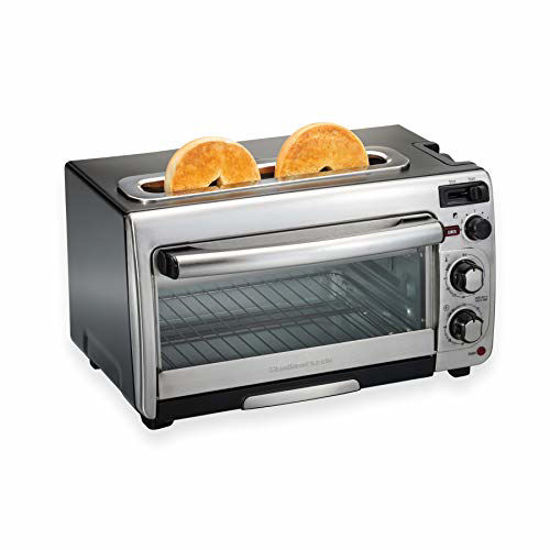 Picture of Hamilton Beach 2-in-1 Countertop Oven and Long Slot Toaster, Stainless Steel, 60 Minute Timer and Automatic Shut Off (31156)