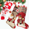 Picture of Christmas Stockings, Dreampark Big Size 3 Pcs 18" Classic Christmas Stocking Santa Snowman Reindeer Xmas Character for Party Decoration (Style 2)