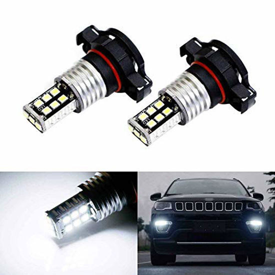 Picture of iJDMTOY (2) Xenon White 15-SMD High Power LED Replacement Bulbs Compatible With 2017-up Jeep Compass Daytime Running Lights