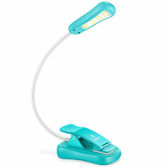 GetUSCart- Vekkia/LuminoLite Rechargeable Book Light, 3 Colortemperature × 3  Brightness, Reading Lights for Reading in Bed. Up to 70 Hours Lighting.  Perfect Gift for Bookworms, Kids & Travel. (Turquoise)