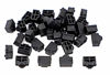 Picture of iExcell 100 Pcs Black Ethernet Hub Port RJ45 Anti Dust Cover Cap Protector Plug