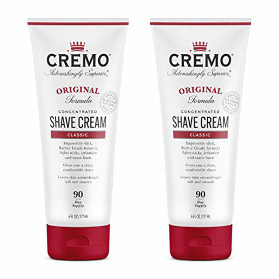 Picture of Cremo Barber Grade Original Shave Cream, Astonishingly Superior Ultra-Slick Shaving Cream Fights Nicks, Cuts and Razor Burn, 6 Oz (2-Pack)