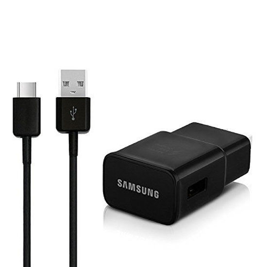 Picture of OEM Adaptive Fast Charger for Samsung Galaxy Tab S3 15W with Certified USB Type-C Data and Charging Cable. (Black / 3.3FT / 1M Cable)