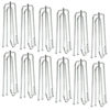 Picture of baotongle 50 pcs Stainless Steel Curtain Pleater Tape Hooks Stainless Curtain Pleat Hook, 4 Prongs Pinch Pleat Hook ClipTraverse Pleater 4 End Hooks