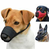 Picture of CollarDirect Adjustable Dog Muzzle Small Medium Large Dogs Set 2PCS Soft Breathable Nylon Mask Safety Dog Mouth Cover Anti Biting Barking Pet Muzzles Dogs Black Red (XS/S, 2 Black)