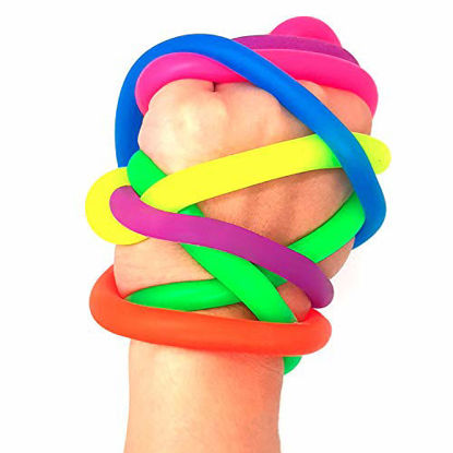 Picture of Fidget Toys for Adults and Kids - Calming Stretchy String Stocking Stuffers - 6 Pack