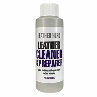 Picture of Leather Hero Leather Cleaner - Cleans & Conditions Leather Bags, Couches, Chairs, Shoes, Boots, Purses & More -4oz (Makes 16oz)