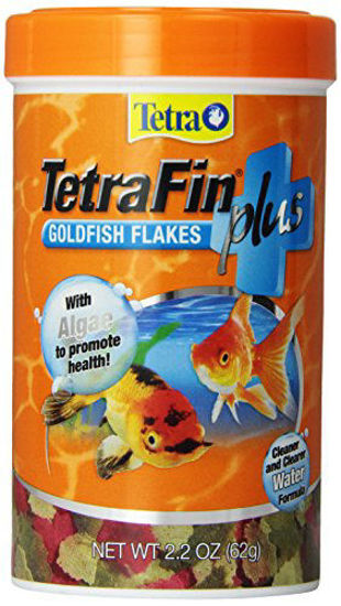 Picture of TetraFin Plus Goldfish Flakes 2.2 Ounces, Balanced Diet, With Algae To Promote Health