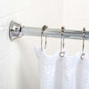 Picture of Zenna Home Rust-Resistant Adjustable Tension Decorative Shower Rod, Chrome