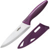 Picture of Zyliss Zyliss-31380 Utility Kitchen Knife with Sheath Cover, 5.25-Inch Stainless Steel Blade, Purple, Paring