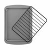 Picture of G & S Metal Products Company HG56R OvenStuff Toaster Oven Cookie Baking Pan with Nonstick Cooling Rack, 8.5'' x 6.5'', Gray