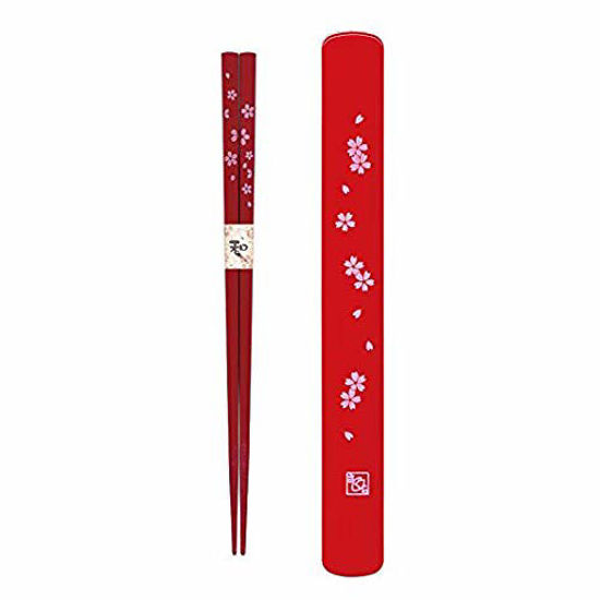 Picture of Tanaka Hashiten Chopsticks with Box, 22.5cm, Red