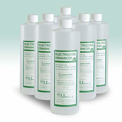 Picture of A2O Water - Made in USA, Electrolysis Enhancer - 16 Fl. Oz. (6 Bottles/pack), 473 ml