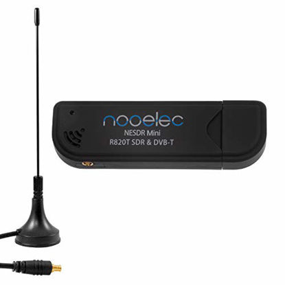 Picture of Nooelec NESDR Mini USB RTL-SDR & ADS-B Receiver Set, RTL2832U & R820T Tuner, MCX Input. Low-Cost Software Defined Radio Compatible with Many SDR Software Packages. R820T Tuner & ESD-Safe Antenna Input