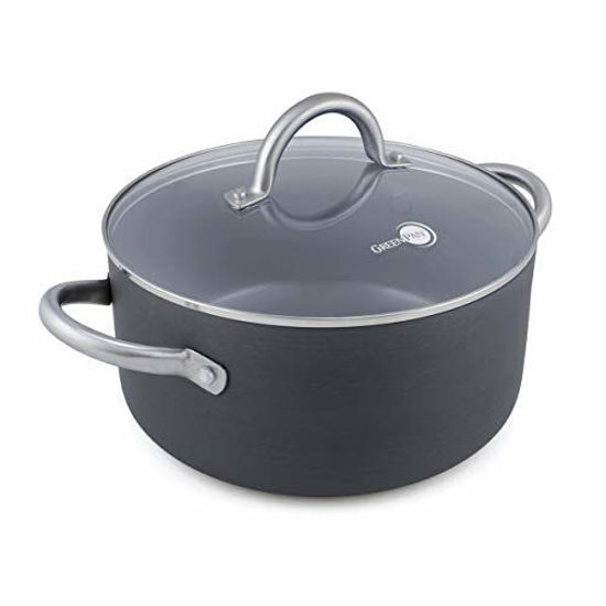 Picture of GreenPan Lima 5 Quart Hard Anodized Non-Stick Ceramic Covered Casserole - - Gray