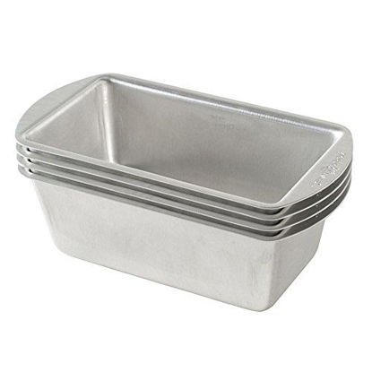 Picture of Nordic Ware Natural Aluminum Commercial Mini Loaf Pans, Four 2-Cup Pans