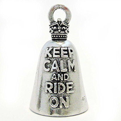 Picture of Guardian Keep Calm and Ride on Motorcycle Biker Luck Riding Bell or Key Ring