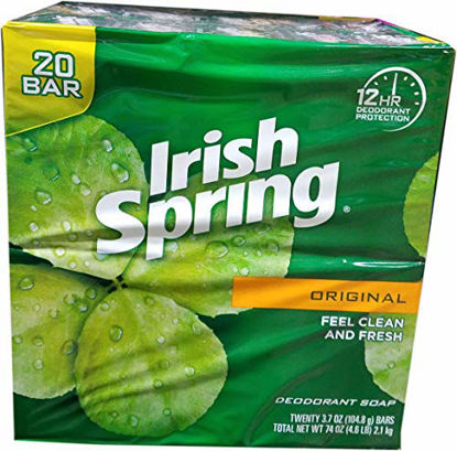 Picture of Irish Spring bar Soap (20/3.75 Oz Net Wt Oz), original 74 Ounce