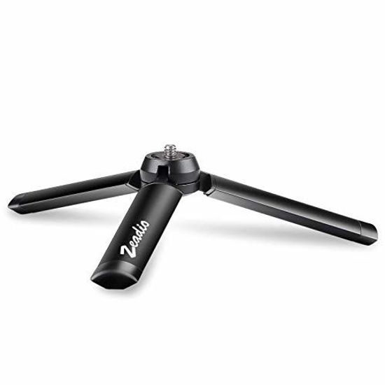 Picture of Zeadio Metal Mini Tripod, Desktop Tabletop Stand Compact Tripod for Smooth 4, Osmo Mobile, Vimble 2, Gimbal Handle Grip Stabilizer and All Cameras