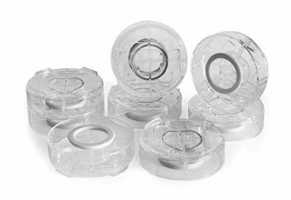 Picture of Slipstick CB658 Stack-Its 1 Inch Adjustable Bed Risers/Furniture Risers (Set of 8) Lifts Height 1", 2", or 3" - Clear Heavy Duty Raisers