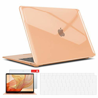 Picture of IBENZER New 2020 MacBook Air 13 inch Case M1 A2337 A2179 A1932, Hard Shell Case & Keyboard Cover & Screen Film for Apple Mac Air 13 Retina Display with Touch ID (2018-2020), Crystal Clear, AT13CYCL+2