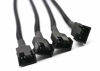 Picture of PWM Fan Splitter,TeamProfitcom 4 pin Adapter Cable Sleeved Braided Y Splitter Computer CPU Fan Splitter PC 4 Pin Fan Extension Power Cable 1 to 4 Converter 12 inches