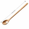 Picture of 4 Pieces Wood Mixing Spoon Long Handle Wooden Spoons for Kitchen Stirring and Cooking, 13 Inches Long (Light Brown)