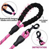 Picture of COOYOO 2 Pack Dog Leash 5 FT Heavy Duty - Comfortable Padded Handle - Reflective Dog Leash for Medium Large Dogs with Collapsible Pet Bowl