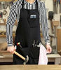 Picture of Ruvanti Professional Grade Durable Extra Large XXXL Black Aprons for Men / Women