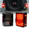 Picture of Xprite 4D Smoke Lens LED Tail Lights for Jeep Wrangler JK JKU 2007-2018, DOT Approved w/ Parking Light, Brake Turn Signal Lamp and Reverse Light, Plug & Play, Built-in Resistor - Pair