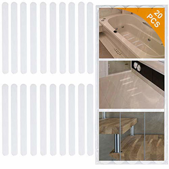 Picture of 20 Pack Non Slip Bath Tub Stickers Strips, Anti Slip Shower Treads, Bath Safety Stickers Tape, Slip Resistant Decals for Tub Pools Floor Bathrooms Stairs to Prevent Slippery